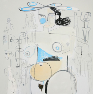 'Gathering'  2012  99 x 98 cms